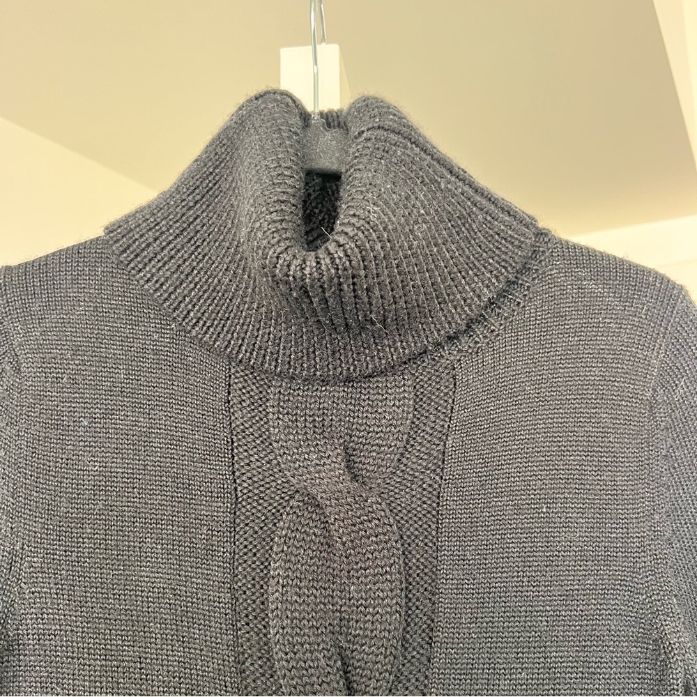 SOLD Vintage Bebe Cable Knit Turtleneck Sweater Dress - Picture 5 of 7